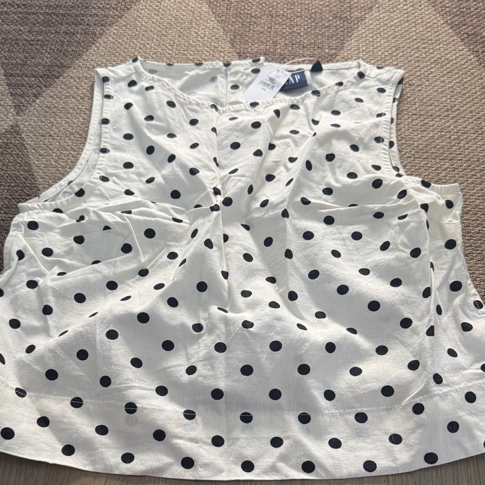 GAP Black and White Polka Dot Tank Top